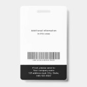 Moderm aangepaste foto- en naamplaatje badge (Achterkant)