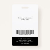 Moderm aangepaste foto- en naamplaatje badge (Achterkant)