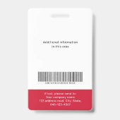 Moderm aangepaste foto- en naamplaatje badge (Achterkant)