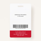 Moderm aangepaste foto- en naamplaatje badge (Achterkant)