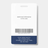 Moderm aangepaste foto- en naamplaatje badge (Achterkant)