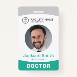 Moderm aangepaste foto- en naamplaatje badge