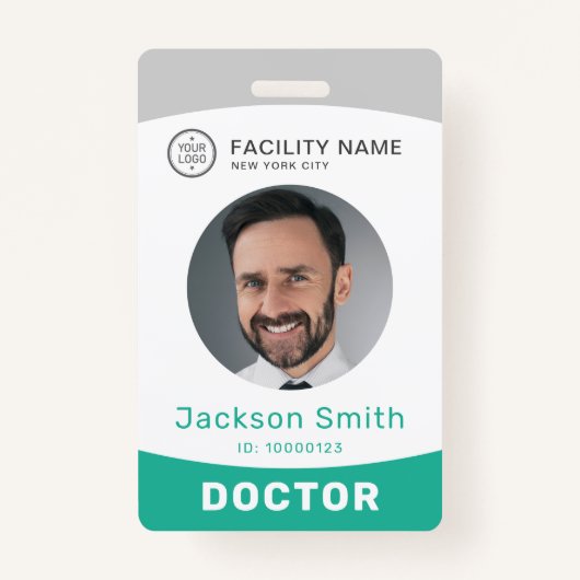 Moderm aangepaste foto- en naamplaatje badge (Voorkant)