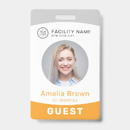 Moderm aangepaste foto- en naamplaatje badge