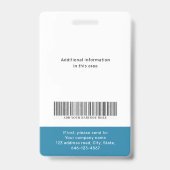 Moderm aangepaste foto- en naamplaatje badge (Achterkant)