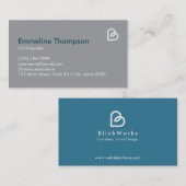 Moderm StartUp Creative Entrepreuners Clean Simple Visitekaartje (Voorkant / Achterkant)