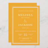 ModerMinimalsit Elegant Classic Wedding Invitation Kaart (Voorkant / Achterkant)