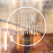 Modern 100 % biologisch | Gezonde voeding | Milieu Raamsticker (Vel 2)