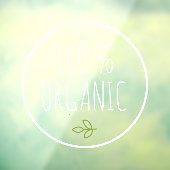 Modern 100 % biologisch | Gezonde voeding | Milieu Raamsticker (Vel 3)