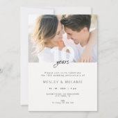Modern 10th Wedding Anniversary with Photo  Kaart (Voorkant)