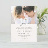 Modern 10th Wedding Anniversary with Photo  Kaart (Staand voorkant)