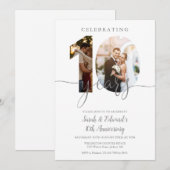 Modern 10th Wedding Jubileum 2 Foto Kaart (Voorkant / Achterkant)