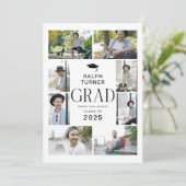 Modern 11 Photo Collage AFSTUDEERDER Afstuderen Aankondiging (Staand voorkant)
