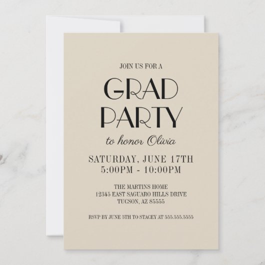 Modern 11 Photo Collage Afstuderen Aankondiging (Achterkant)