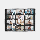 Modern 12 aangepaste foto collage scherm LOVE scri Fleece Deken (Voorkant (Horizontaal))