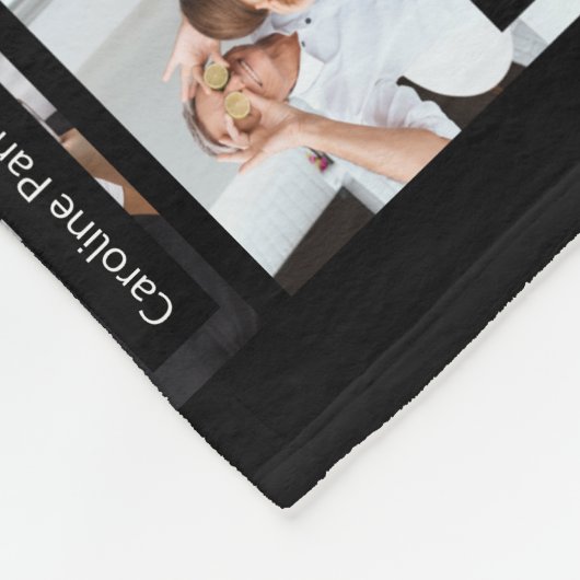 Modern 12 aangepaste foto collage scherm LOVE scri Fleece Deken (Hoek)