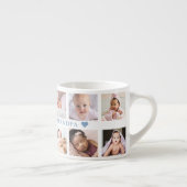 Modern 12 Foto Collage Blue World's Best Grandpa Espresso Kop (Rechts)