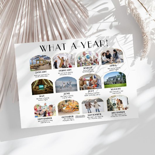 Modern 12 foto Wat een jaar kerst Kaart