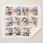 Modern 12 Fotocollage Sherpa Deken (Voorkant (horizontaal))