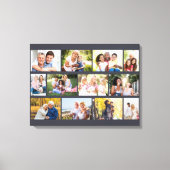 Modern 12 Gray Stretched Canvas fotometselrooster Afdruk (Voorkant)