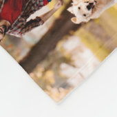 Modern 12 Monogram voor Photo Collage Script Name Fleece Deken (Hoek)