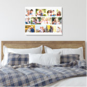 Modern 12 Photo Masonry Grid White Canvas Afdruk (Insitu (Slaapkamer))