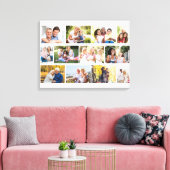 Modern 12 Photo Masonry Grid White Canvas Afdruk (Insitu (Woonkamer))
