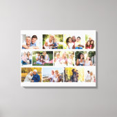 Modern 12 Photo Masonry Grid White Canvas Afdruk (Voorkant)
