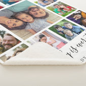 Modern 13 Fotocollage Quote Familienaam Sherpa Deken (3/4)
