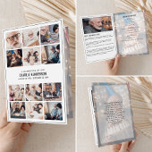 Modern 15-foto begrafenisprogramma met bio & geem programma