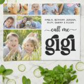 Modern 15 Photo Collage Names Call Me Gigi Theedoek (Gevouwen)