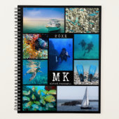 Modern 15 Photo Collage Zwart Gepersonaliseerd Planner (Voorkant)