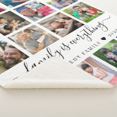 Modern 16 Foto Collage Quote Familienaam  Sherpa Deken (3/4)