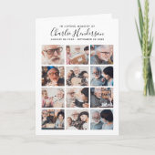 Modern 16-foto gevouwen rouwprogramma programma (Voorkant)