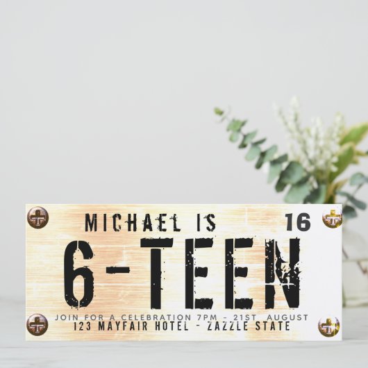 MODERN 16e MAANDAGENTJES Bord CERTIFICERING Kaart (Staand voorkant)