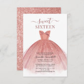 Modern 16e verjaardagsfeest kaart (Voorkant / Achterkant)