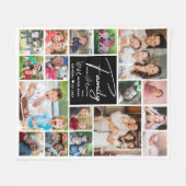 Modern 17 Foto Collage Familienaam Quote Fleece Deken (Voorkant (Horizontaal))