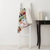 Modern 17 Foto Collage Familienaam Quote Sherpa Deken (In situ)