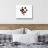 modern 18 Hartvormig Foto Collage voor echtgenoot Canvas Afdruk (Insitu (Slaapkamer))