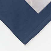 Modern 19 Foto Collage Personalized Navy Blue Fleece Deken (Hoek)