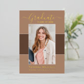 Modern | 1 Aankondiging van het Afstuderen Foto Fo (Staand Voorkant)