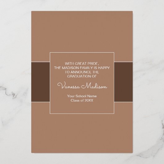 Modern | 1 Aankondiging van het Afstuderen Foto Fo (Achterkant)