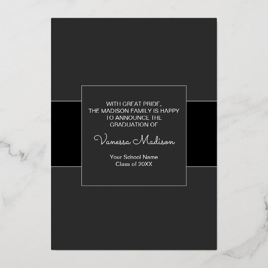 Modern | 1 Aankondiging van het Afstuderen Foto Fo (Achterkant)