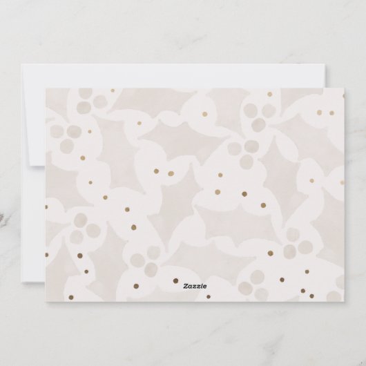 Modern 1 foto nep goud vrolijk kerstfeest  feestdagenkaart (Achterkant)