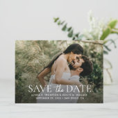 Modern 1 Photo QR Code Wedding Website  Save The Date (Staand voorkant)