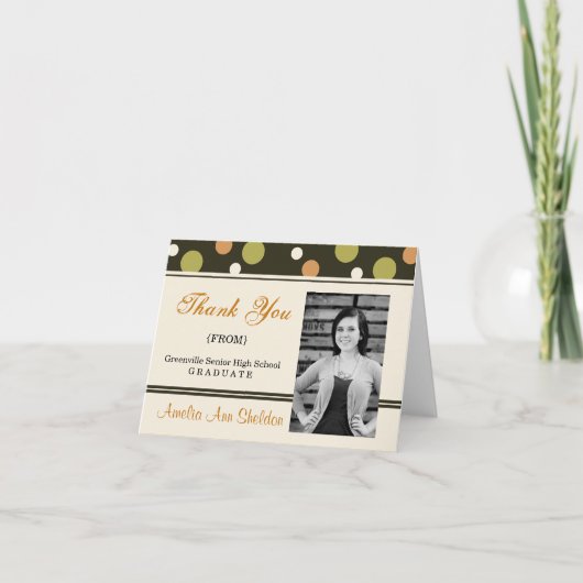 Modern 2015 afstudeerfeest bedankje bedankkaart (Voorkant)