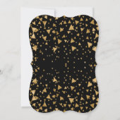 Modern 2015 Gold Black Graduation Party Invitation Kaart (Achterkant)