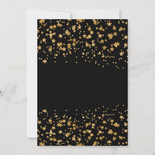 Modern 2015 Gold Black Graduation Party Invitation Kaart (Achterkant)
