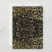 Modern 2015 Gold Black Graduation Party Invitation Kaart (Achterkant)