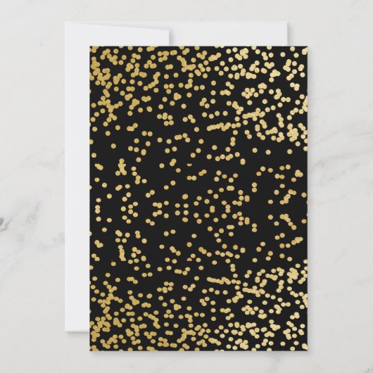 Modern 2015 Gold Black Graduation Party Invitation Kaart (Achterkant)